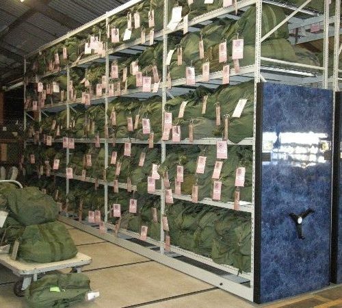 Mobility Bag Mobile Shelving - Military Bag Storage - Gear Storage - Military Surplus Storage Mobility Bag Mobile Shelving - Military Bag Storage - Gear Storage - Military Surplus Storage