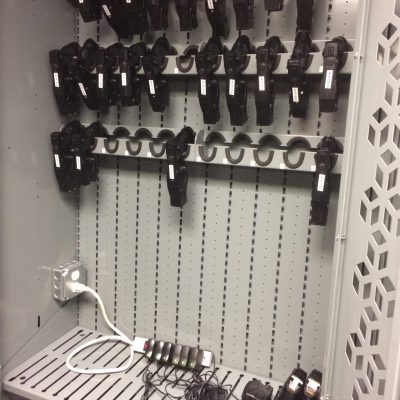 Powered Taser Storage Weapon Rack