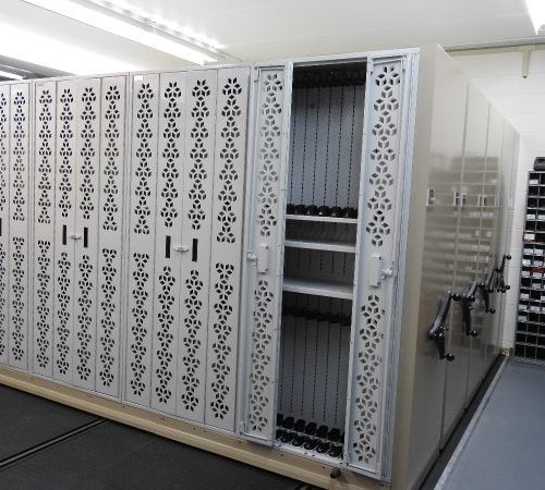 Mobile Weapon Storage System with steel end panels