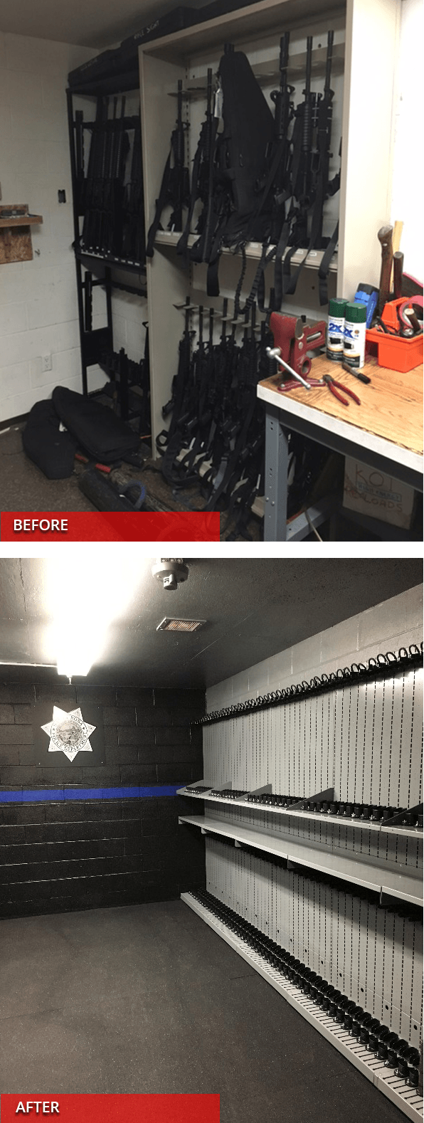 Arms Room Before & After