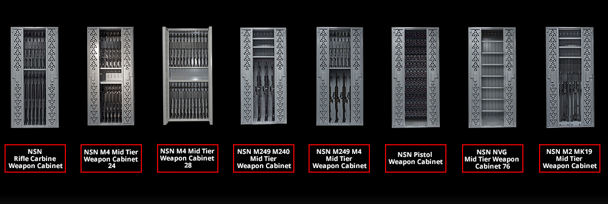 76 Inch NSN Weapon Racks - Weapon Storage