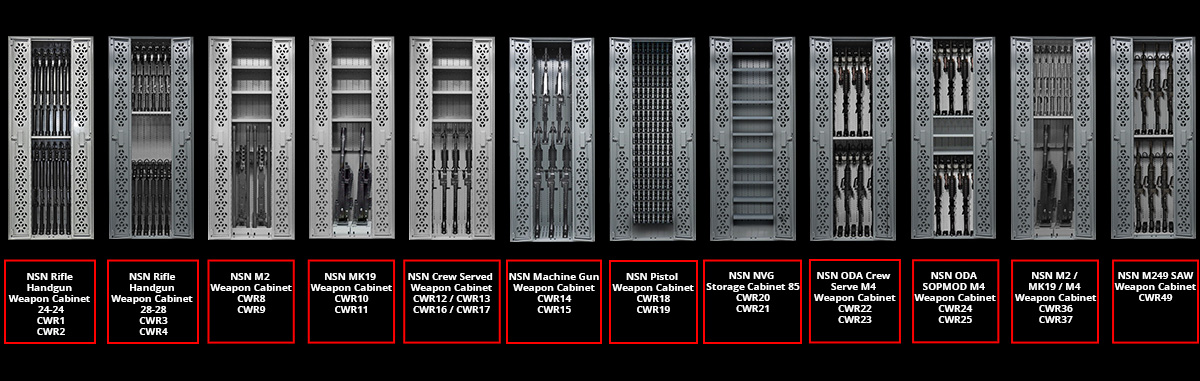 85 Inch NSN Weapon Rack - Weapon Cabinet