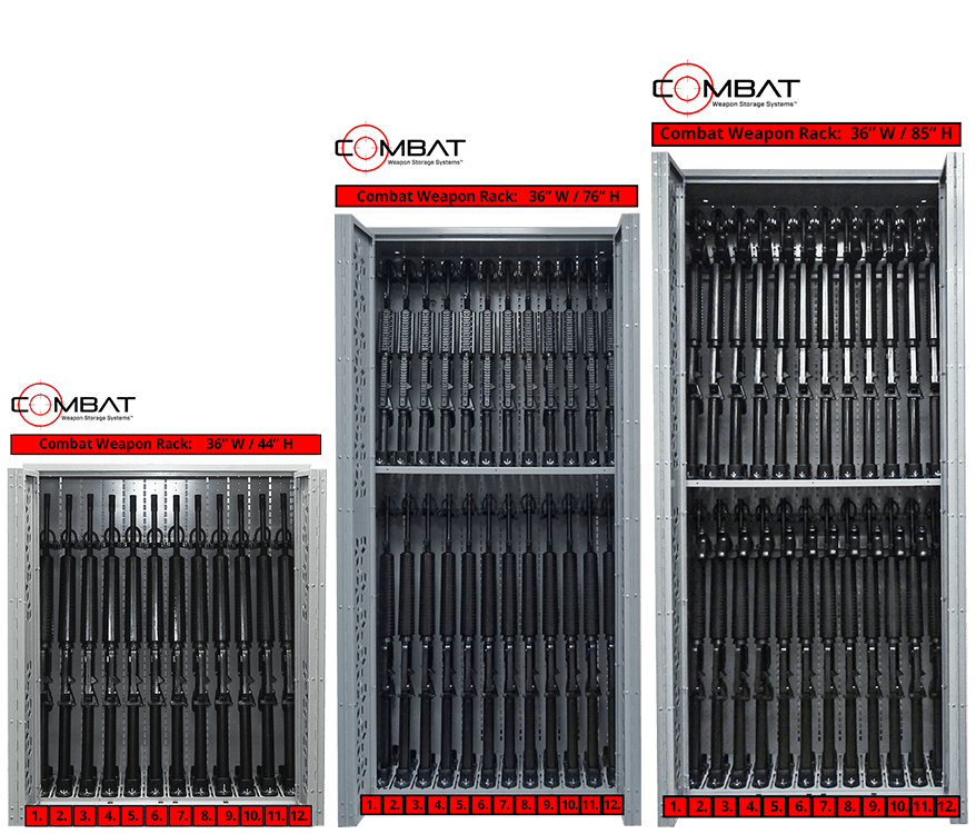 Combat Weapon Racks - 36 in W - 44-76-85 in H