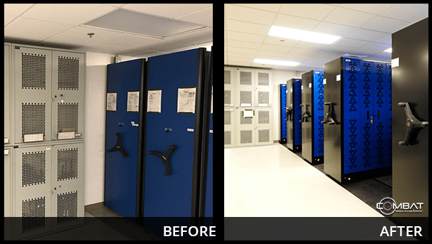Replacement Mobile Weapon Storage System - Before and After