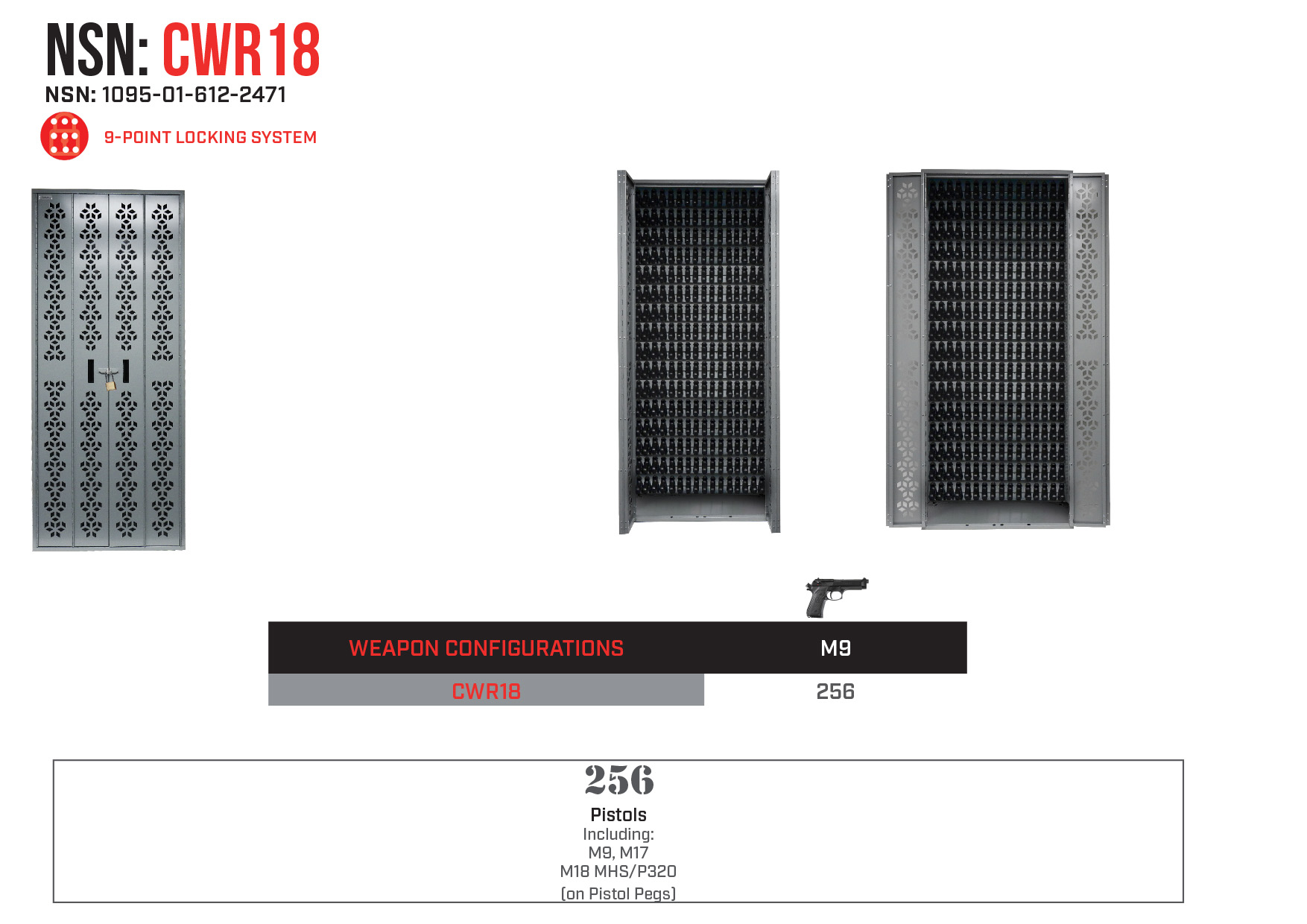 Combat NSN Weapon Rack – CWR18 – NSN – 1095-01-612-2471