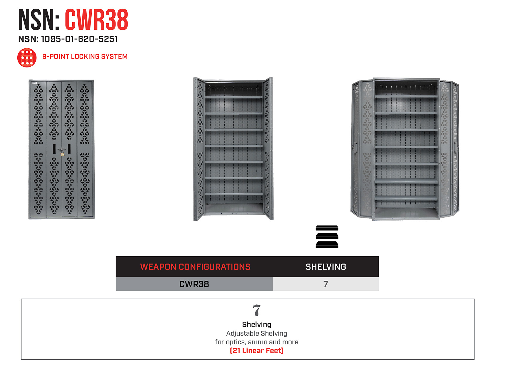 Combat Weapon Rack - NSN CWR38 - NSN-1095-01-620-5251