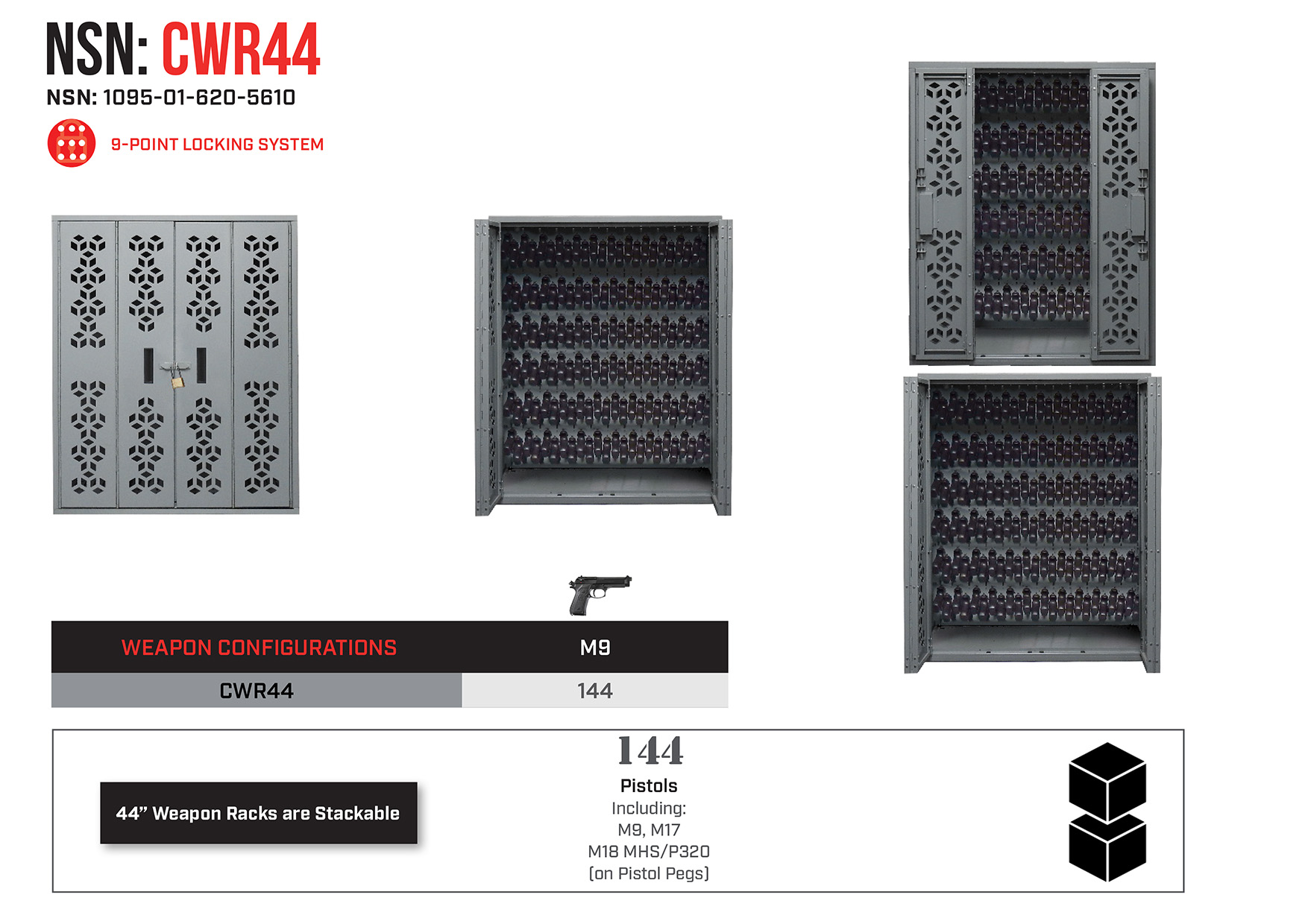 Combat NSN Weapon Rack – CWR44 – NSN – 1095-01-620-5610