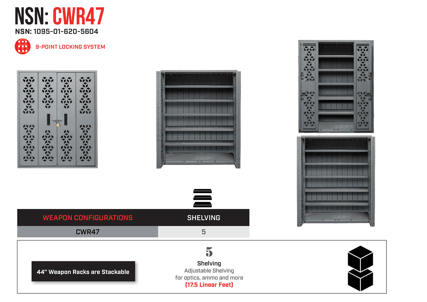 Combat NSN Weapon Rack – CWR46 – NSN – 1095-01-620-5544