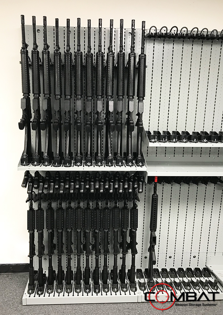 Open Weapon Racks - Modular Wall Mounted Gun Shelving
