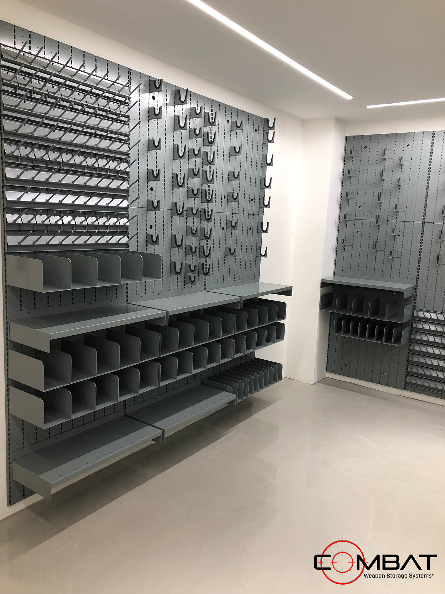 Armory Weapon Shelving - Weapon Storage Wall Units