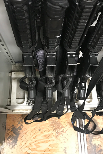Secure Gun Storage inside Weapon Storage System